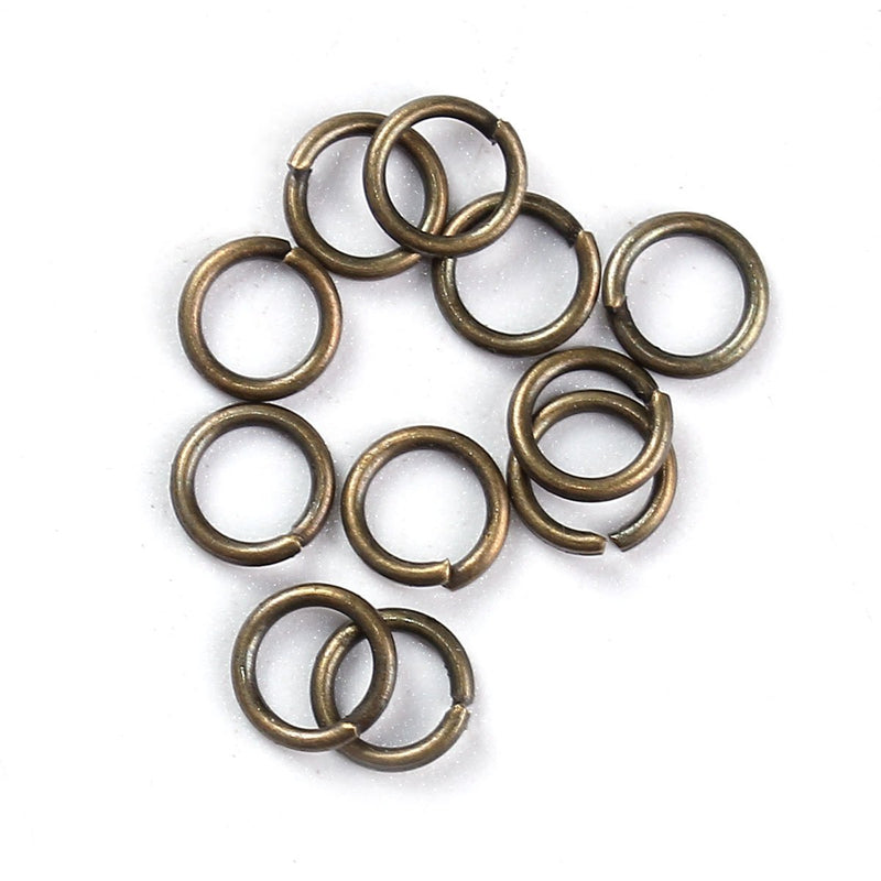 50 Antiqued Bronze Tone Open Jump Rings 6mm 19 gauge wire jum0210a