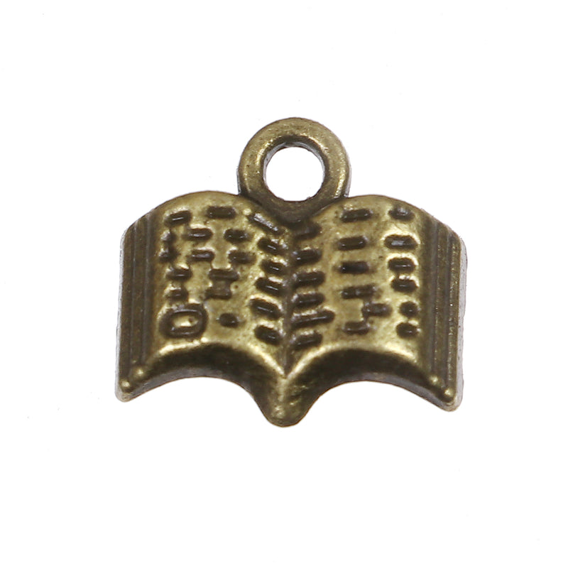 10 Bronze Story Book Charms, Bible Charms, Literature Charms, 12mm, chs3376