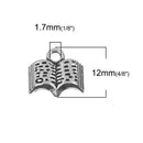 10 Silver Story Book Charms, Bible Charms, Literature Charms, 12mm, chs3377