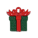 10 CHRISTMAS Charms, Red and Green Gift Box Charms or Pendants, enamel, 20mm, chs3423