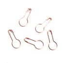 100 Copper Stitch Marker Pins, Stitch Marker Holders, Shawl Pin Charm Holders, Copper Safety Pins, 21x9mm, pin0119