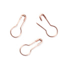 100 Copper Stitch Marker Pins, Stitch Marker Holders, Shawl Pin Charm Holders, Copper Safety Pins, 21x9mm, pin0119