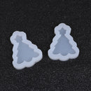 2 CHRISTMAS TREE Resin Molds, Silicone Mold to make shape 1-7/8" long, cabochons, reusable, tol0874