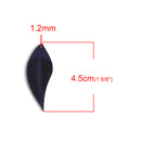 20 Faux Leather Feather Charms, Navy Blue, 1-3/4" long, chs3490