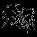 1000 bulk Silver Plated Screw Eyes Bails Top Drilled Findings 10mm x 4mm, fin0876b