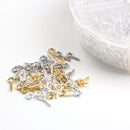 1200 Screw Eyes Bails, mixed colors, Top Drilled Findings 10mm x 4mm, fin0914