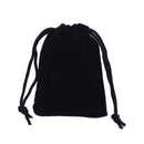 10 Velvet Gift Bags, BLACK, drawstring, usable space 7x2cm, 2-7/8" x 2",  bag0098