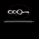 50 Necklace Extension Chains, about 3 1/8" long, silver plated metal, curb link extender chain, fch0841