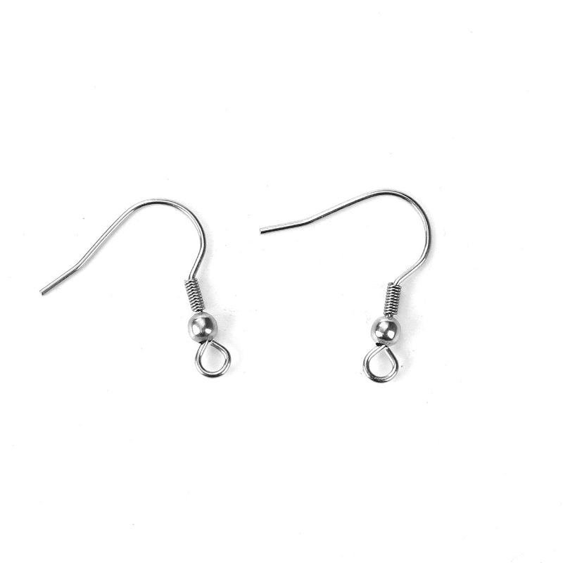 50 STAINLESS STEEL Hypoallergenic French Hook Earrings Ear Wires (25 pairs) fin0046b
