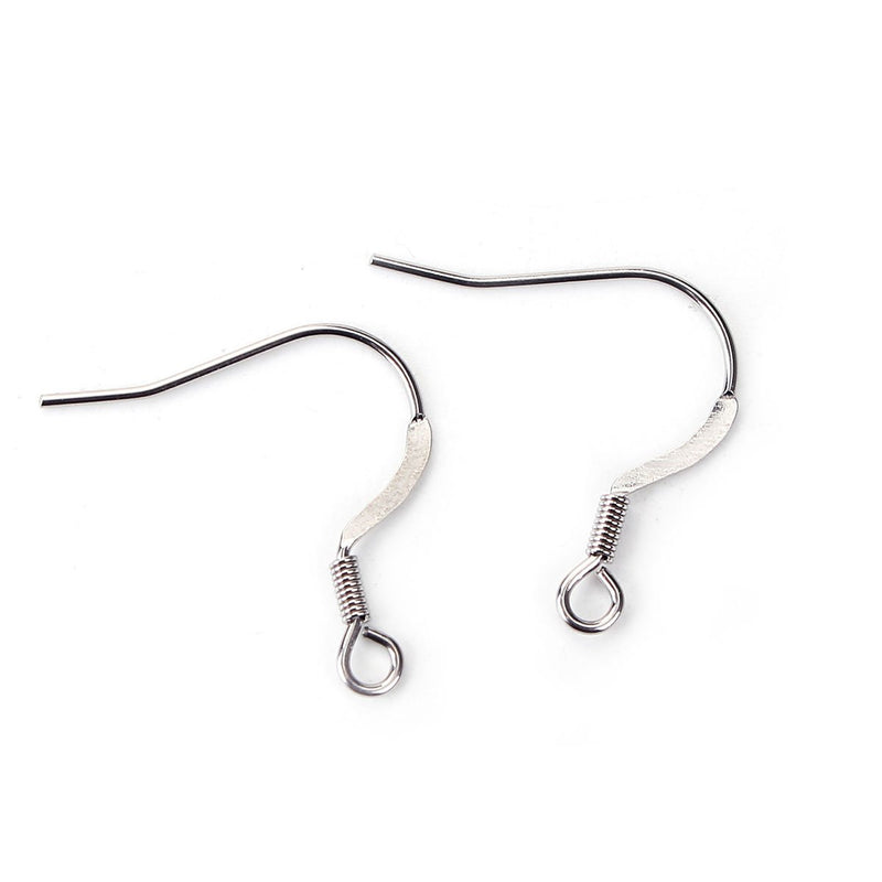 50 STAINLESS STEEL Hypoallergenic French Hook Earrings Ear Wires (25 pairs) fin0419