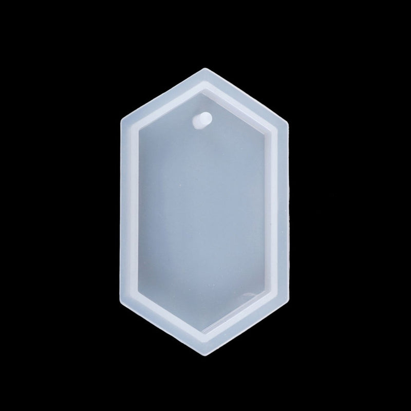 Resin Hexagon Pendant Mold, Silicone Mold for charm pendants, reusable, tol1062