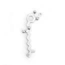 6 Capsaicin Molecule Charms, Silver Science Charms, chs8057
