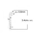 6 Capsaicin Molecule Charms, Silver Science Charms, chs8057