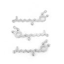 6 Capsaicin Molecule Charms, Silver Science Charms, chs8057