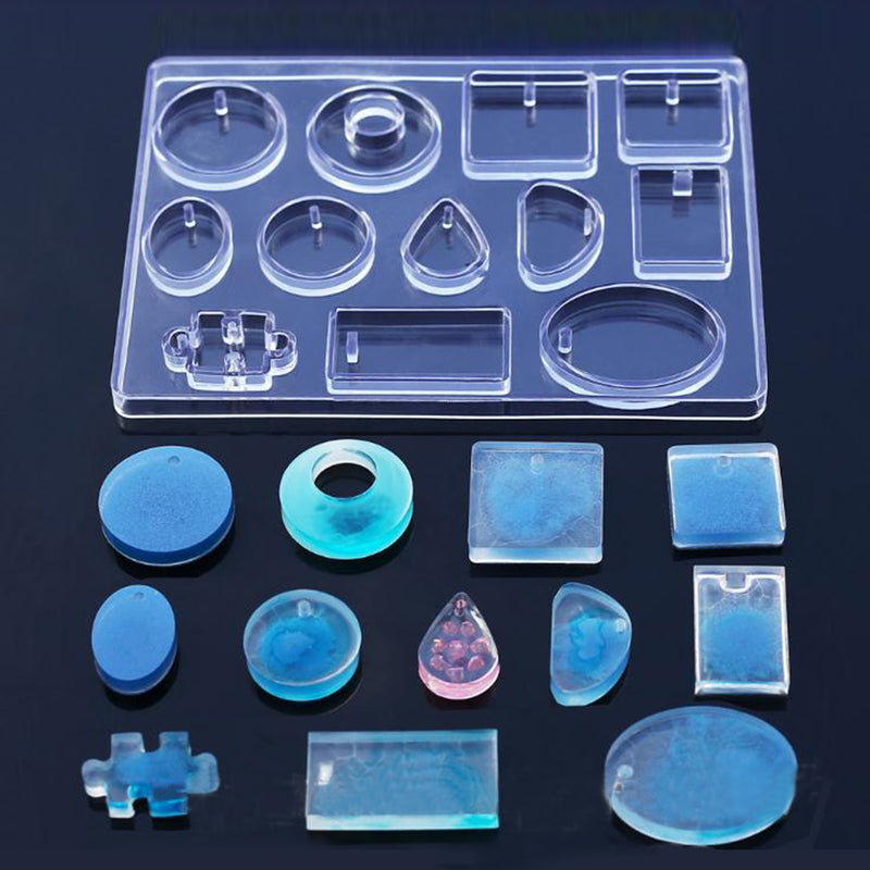 RESIN Mold, Silicone Mold to make Charms & Pendants, reusable, mold makes 12 different shapes and sizes, tol0876