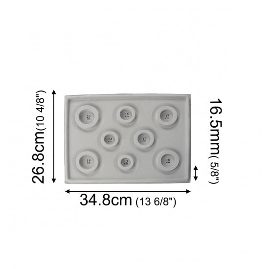 Bead Board for Bracelets and Jewelry Design, Gray Flocked, tol1343