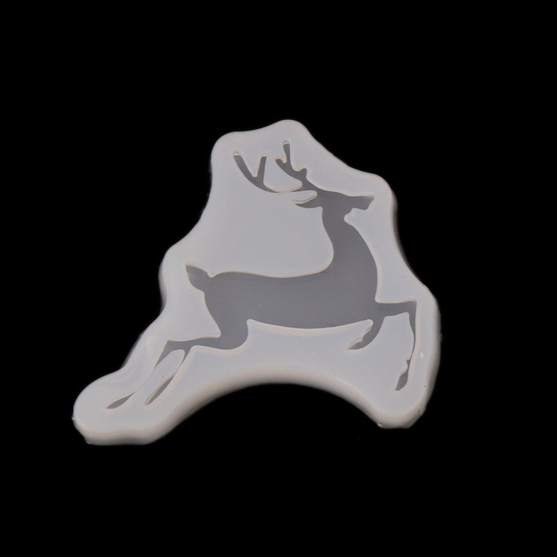 2 DEER Resin Molds, Deer Silicone Mold to make shape 2-1/4" long, cabochons, reusable, tol0909