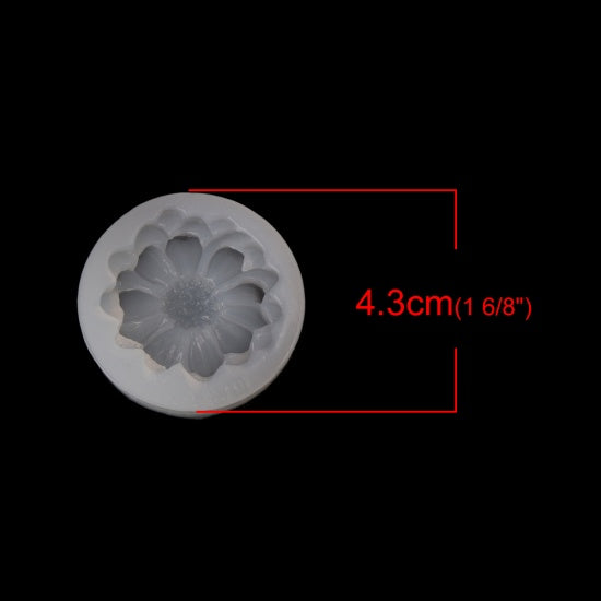 2 Resin FLOWER MOLDS, Silicone Mold 1.5" diameter, tol1431