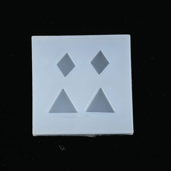 2 Silicone Resin Molds makes diamond cabochons, tol1333