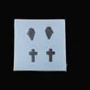 2 Silicone Resin Molds makes crosses and ice cream cone cabochons, tol1331