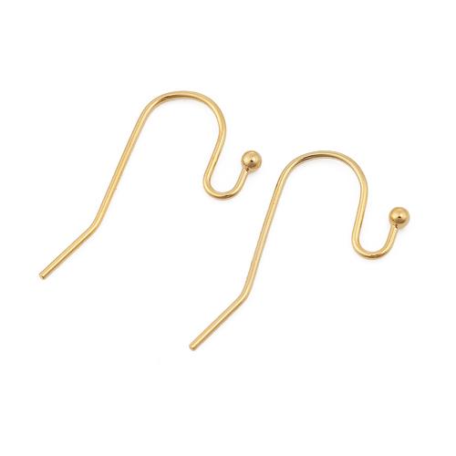 18k Gold Filled Ear Wires, Fish Hook Earring Wires, French Hooks, x20 pieces, fin1021