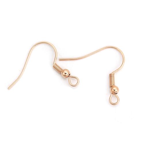 10 ROSE GOLD French Hook Earrings Ear Wires, stainless steel, fin1074
