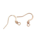 10 ROSE GOLD French Hook Earrings Ear Wires, stainless steel, fin1027