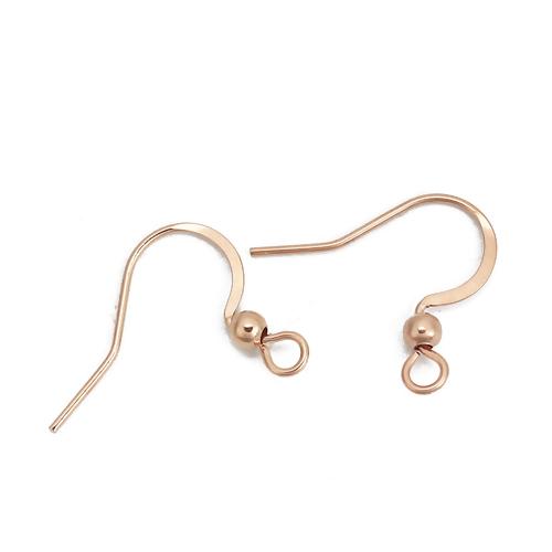 10 ROSE GOLD French Hook Earrings Ear Wires, stainless steel, fin1027