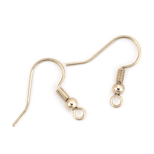50 Light Gold Plated French Hook Earrings Ear Wires (25 pairs) fin1038