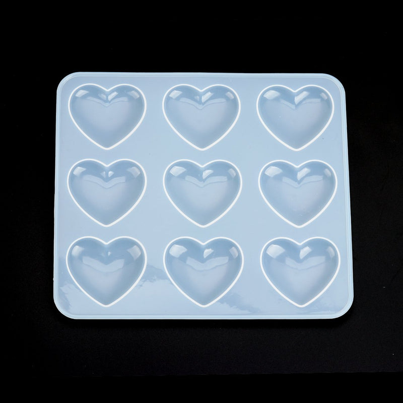 Heart Silicone Mold, Molds for Resin, Candy Molds, Baking Molds, Polymer Clay, tol1001