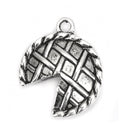 Pie Charms, Antiqued Silver, chs8234