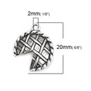 Pie Charms, Antiqued Silver, chs8234