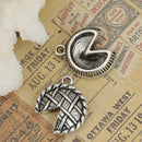 Pie Charms, Antiqued Silver, chs8234