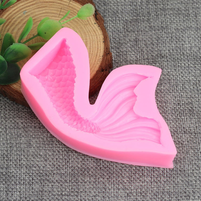 MERMAID TAIL Resin Mold, Silicone Mold to make shape 3.5" long, reusable, tol1074