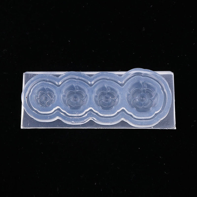 Flower Resin Mold, Silicone Mold for Epoxy, makes 4 sizes, tol1106