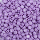 7mm Alphabet Coin Beads, Purple with White Letters, x500 acrylic beads bac0405