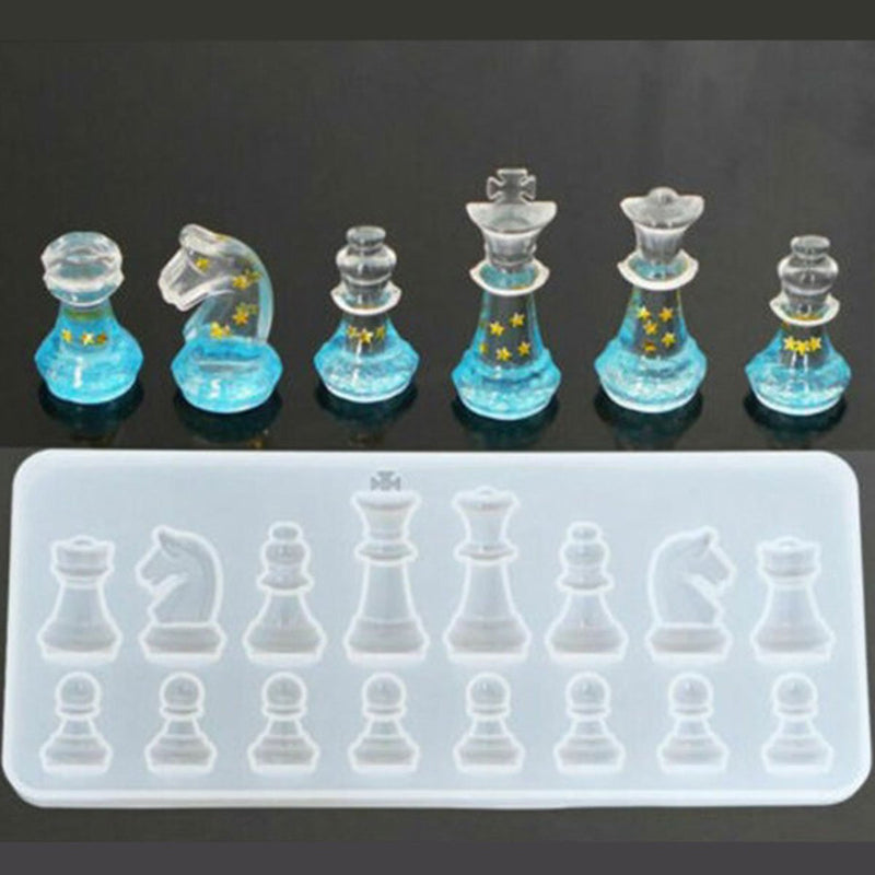 Chess Set Mold, Silicone Mold to make a complete set of chess pieces, tol1055