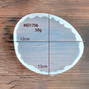 Resin Geode Coaster Mold, Silicone Mold to make shape 5" oval diameter, reusable, tol1222