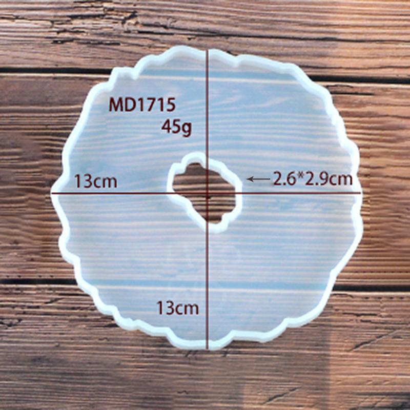 Resin Geode Coaster Mold, Silicone Mold to make shape 5" diameter, reusable, tol1125