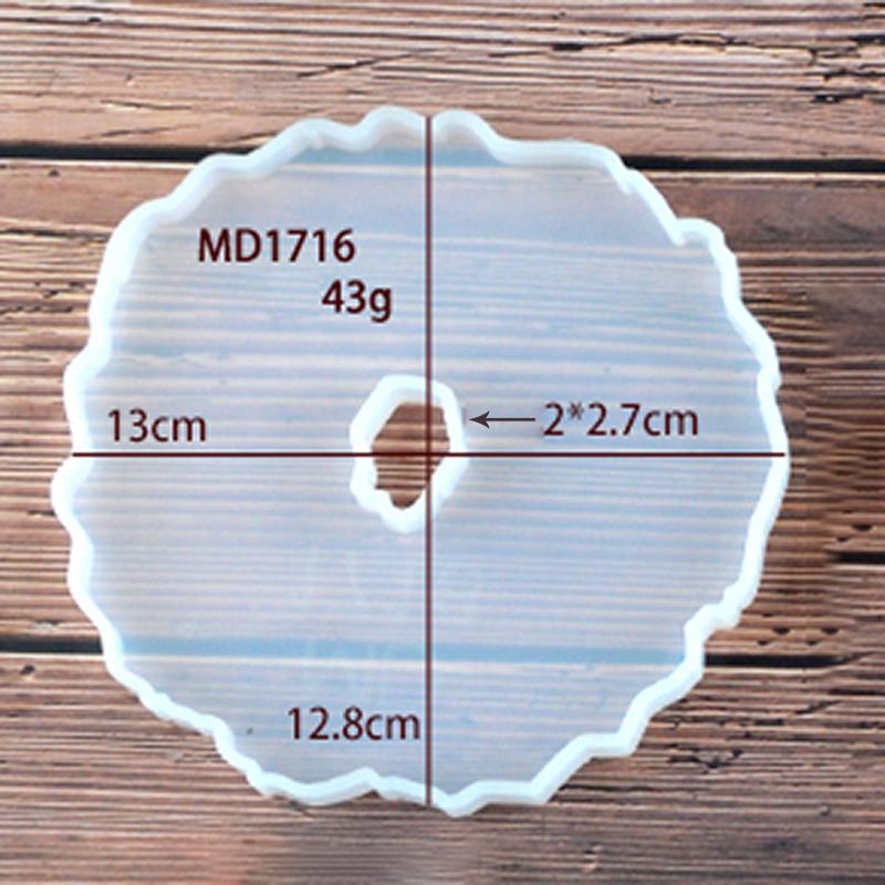 Resin Geode Coaster Mold, Silicone Mold to make shape 5" diameter, reusable, tol1061