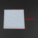 Silicone Resin Mold, Pebble Texture, Square White 83mm, Silicone Mold for soap, clay, epoxy, tol1286