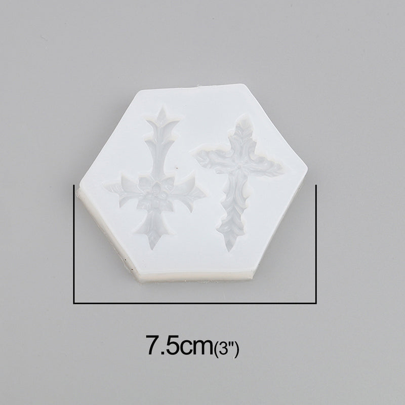 GOTHIC CROSS RESIN Mold, Silicone Mold for jewelry, candy making, Ice Resin, reusable, tol0757