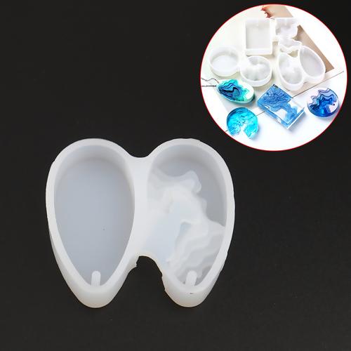 Geode Resin Mold, Silicone Resin Mold, makes 2 charms, 2-1/2" long, tol1230