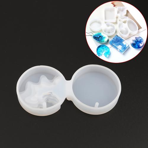 Geode Resin Mold, Silicone Resin Mold, makes 2 charms, 1-3/8" long, tol1234