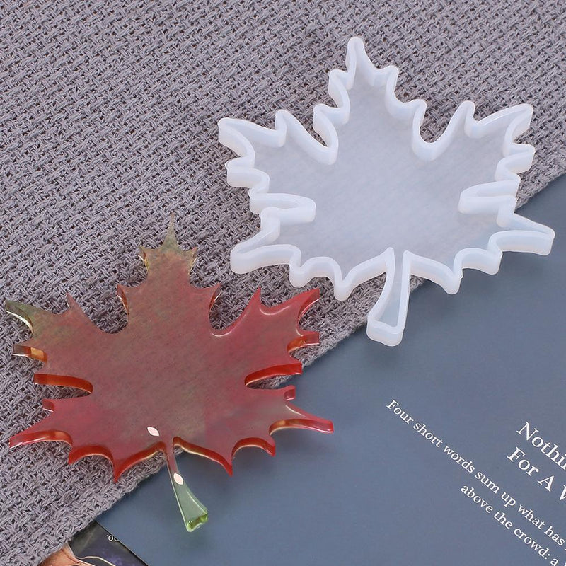 Silicone Resin Mold, Maple Leaf White 10cm x 9.2cm, tol1123