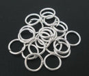 50 Silver Plated Thick Open Jump Rings 8mm x 1.5mm, 15 gauge wire jum0021a