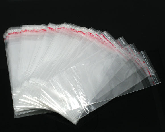 200 Resealable Self-Sealing Bags, usable space 7x5cm (2-3/4" x 2") bulk package cello bags, cellophane jewelry bags, bag0087