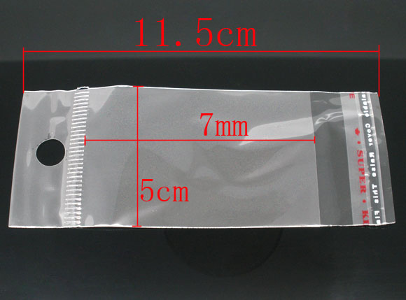 200 Resealable Self-Sealing Bags, usable space 7x5cm (2-3/4" x 2") bulk package cello bags, cellophane jewelry bags, bag0087