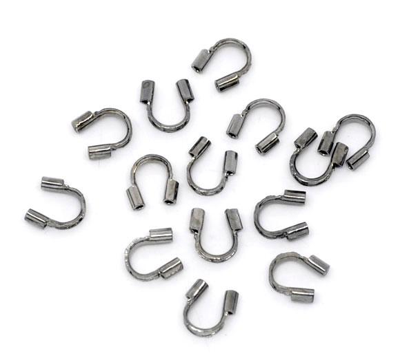5mm GUNMETAL BLACK Wire Guides, Wire Protectors . Wire Guards . 200 pieces fin0043b
