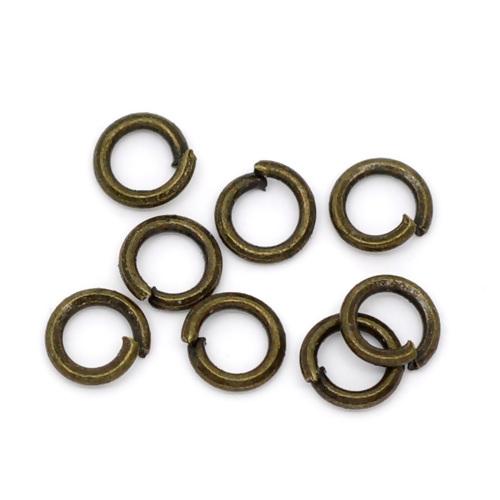 50 Antiqued Bronze Tone Metal Open Jump Rings 4mm x 0.7mm, 21 gauge wire  jum0074a